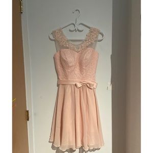 Pink laced dress
